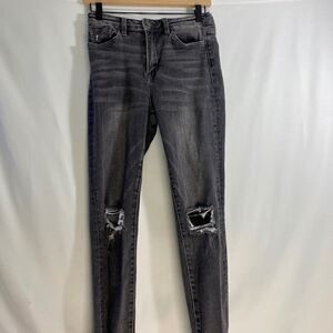 VERVET blue ripped gray jeans almost blackish size